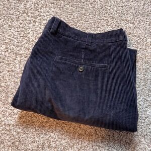 Brooks Brothers Hudson Mens‎ Corduroy Pants W40 L30 Navy Blue